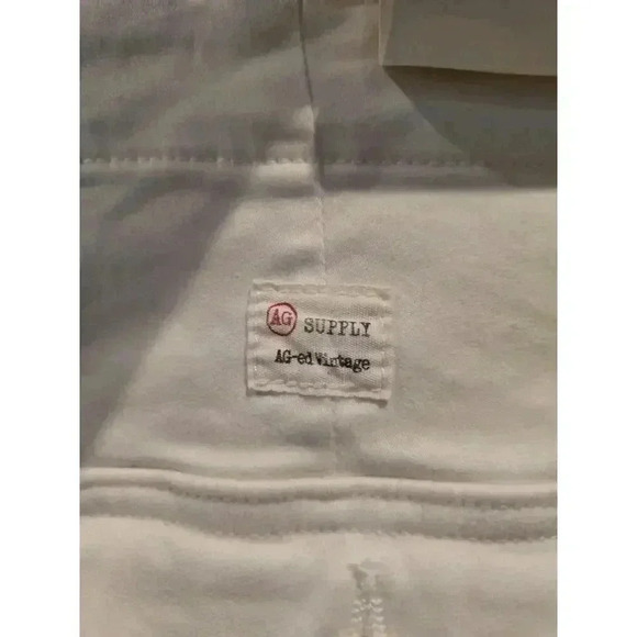 Adriano Goldschmied Women's White Capri Pants M Patch Pocket Casual - Picture 13 of 15